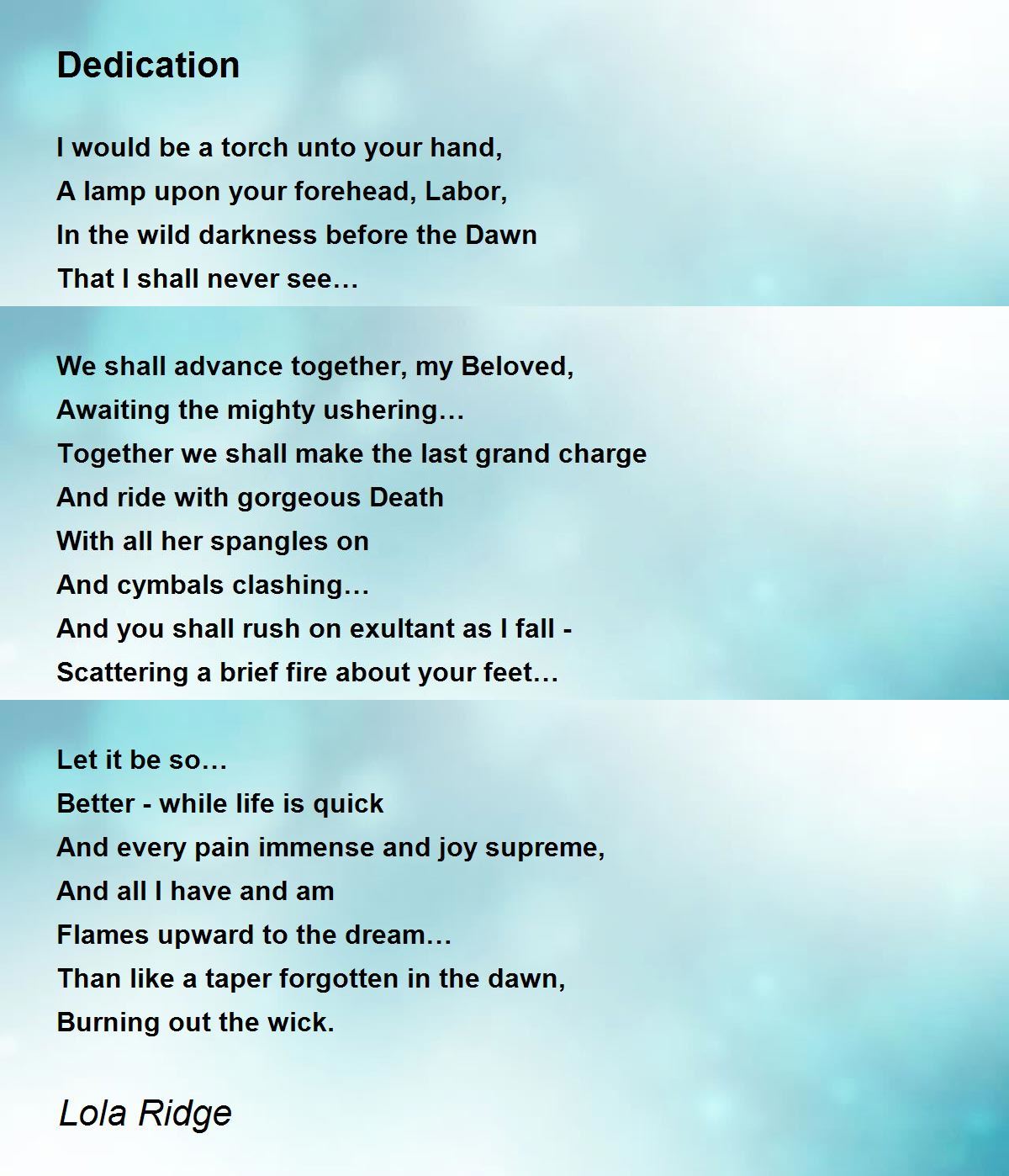 How to write a dedication poem image