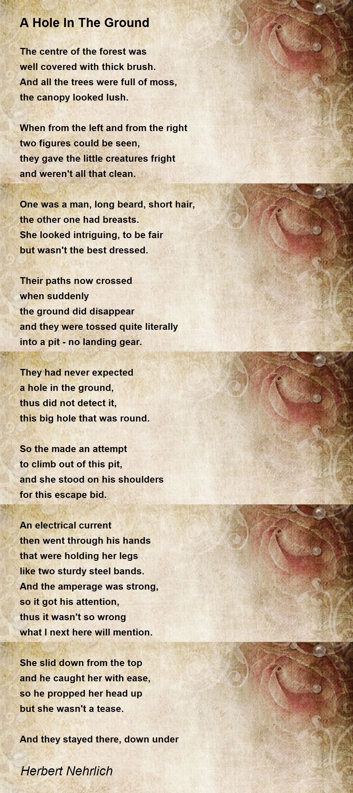 A Hole In The Ground A Hole In The Ground Poem by Herbert Nehrlich