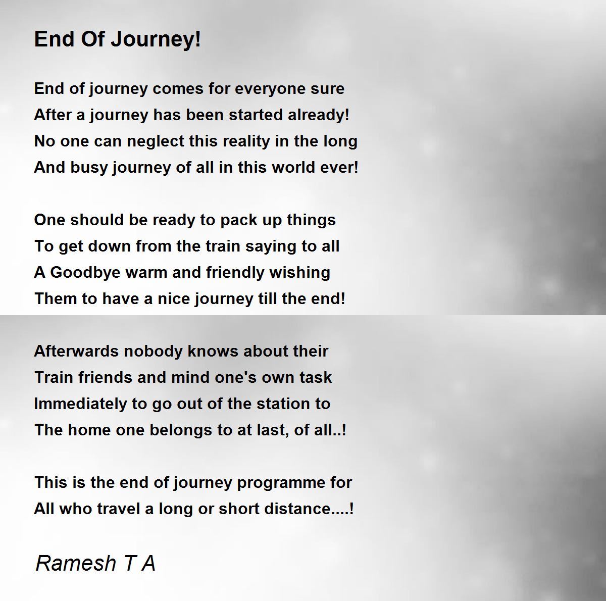 end of a journey lyrics