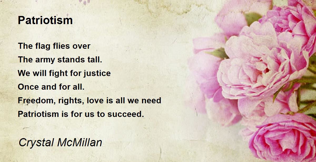 Patriotism Patriotism Poem by Crystal McMillan