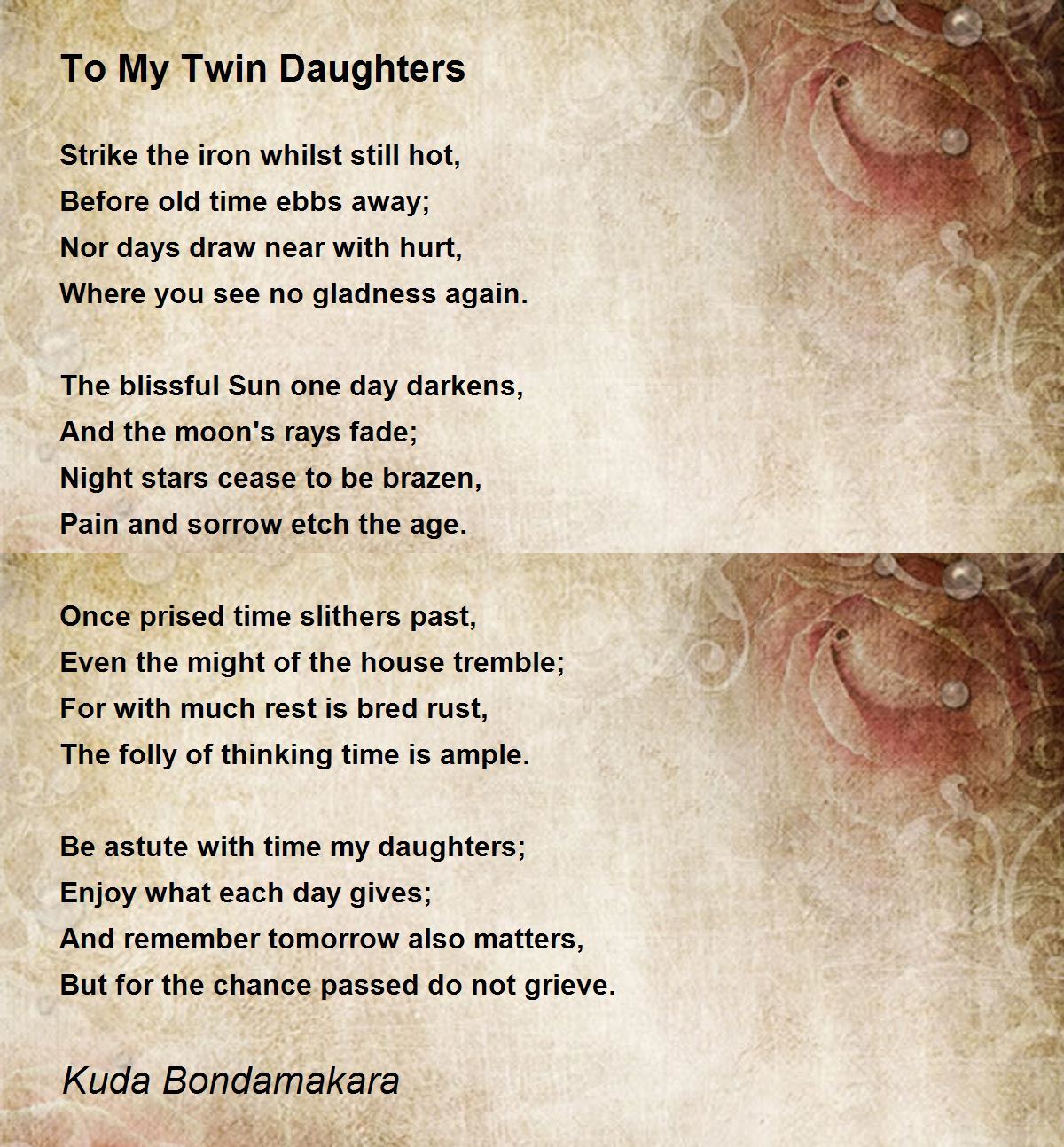 poetry essay on tomorrow's daughters
