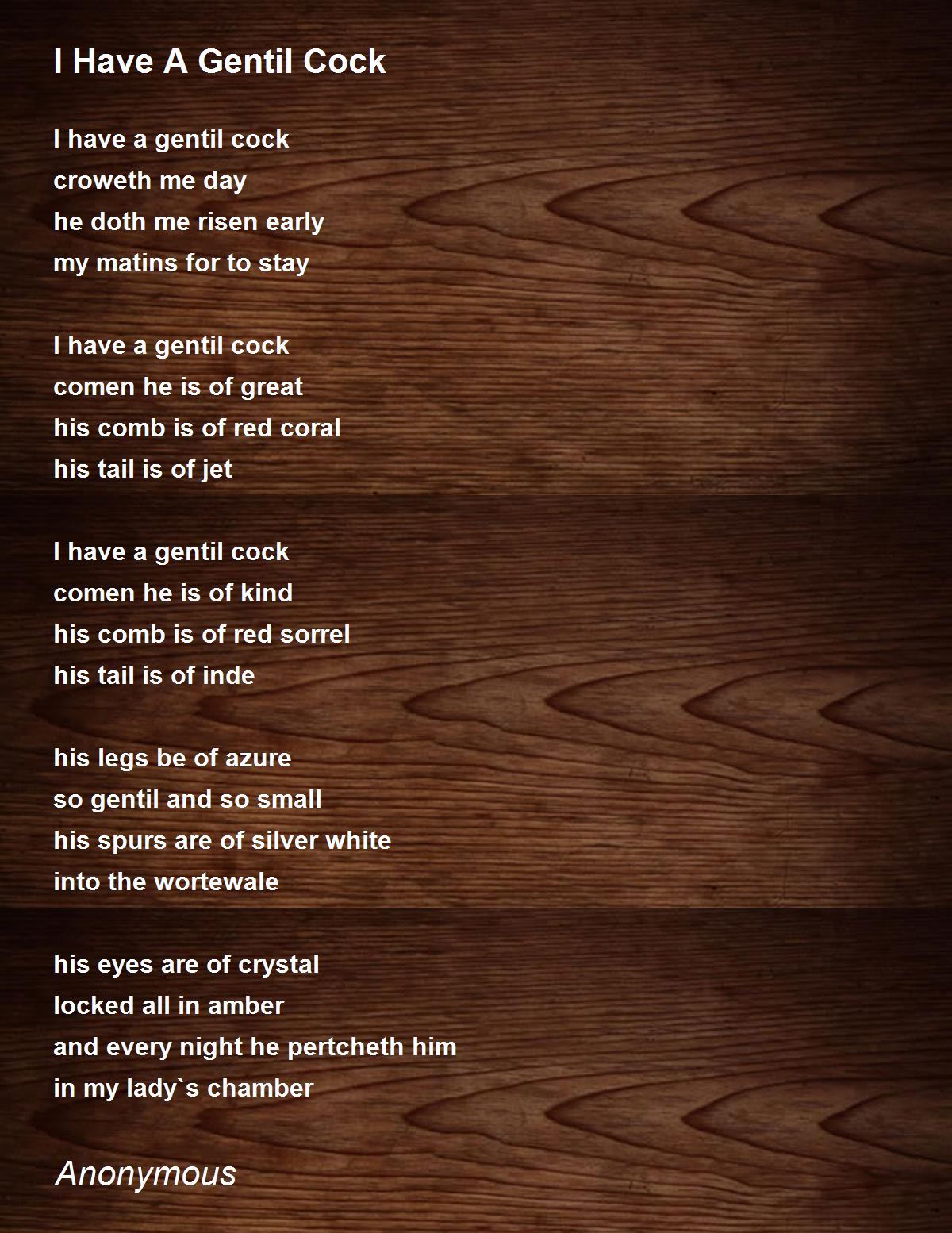 Cock Poem 60