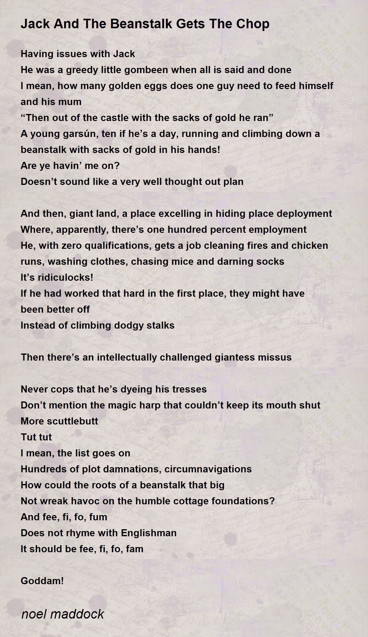 Jack And The Beanstalk Gets The Chop Jack And The Beanstalk Gets The