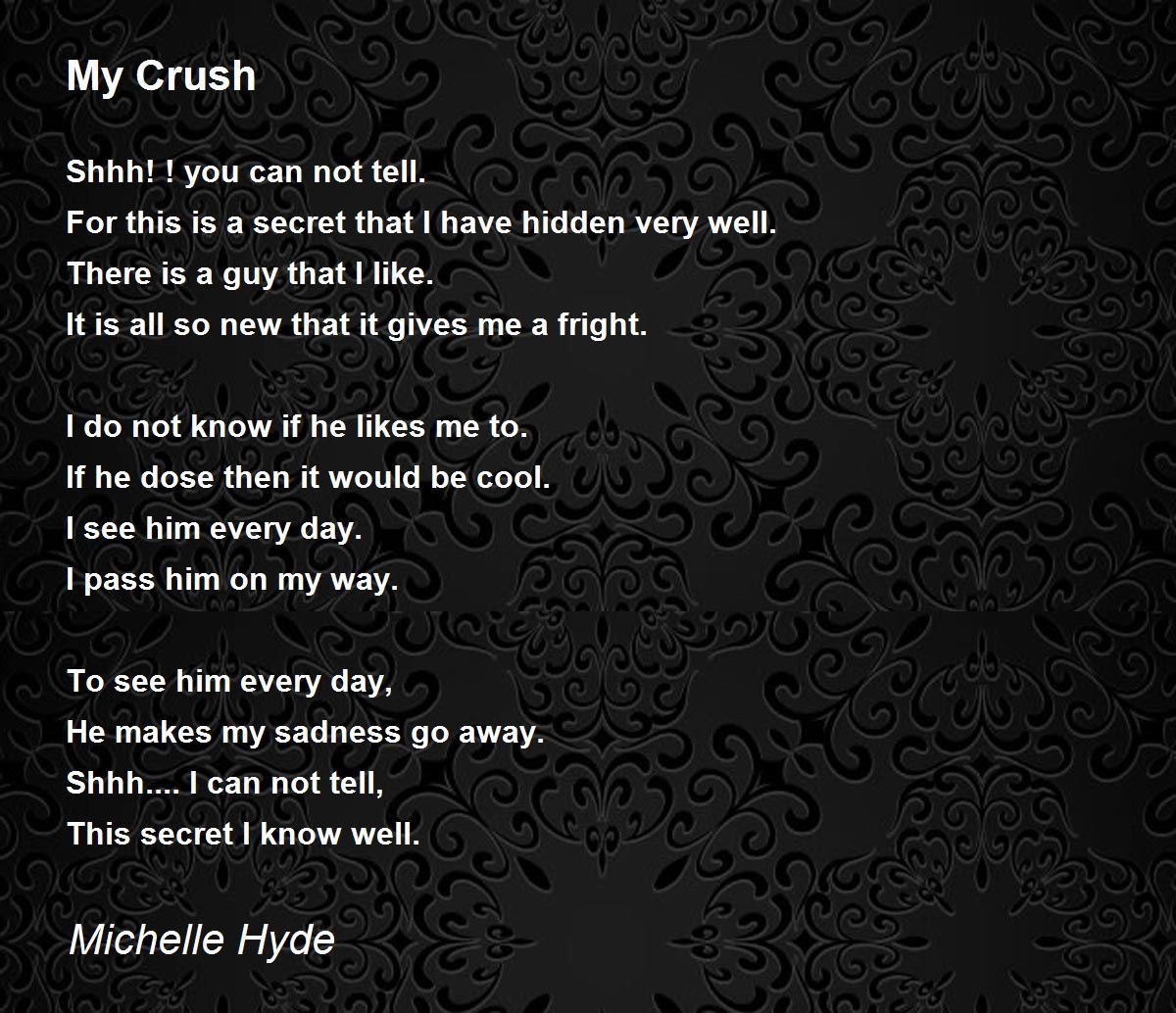 Crush poems him secret for 35 Unexpected