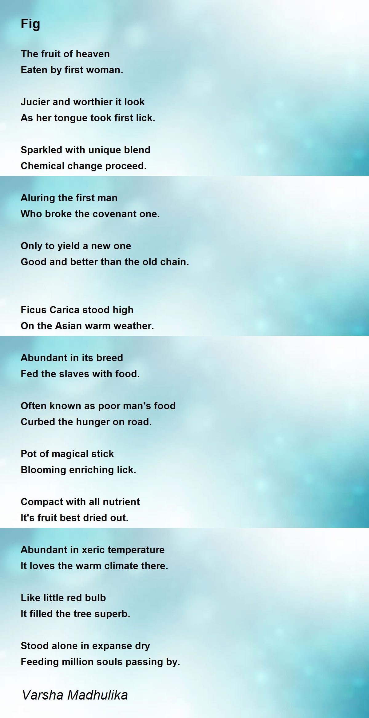 Fig Fig Poem by Varsha M