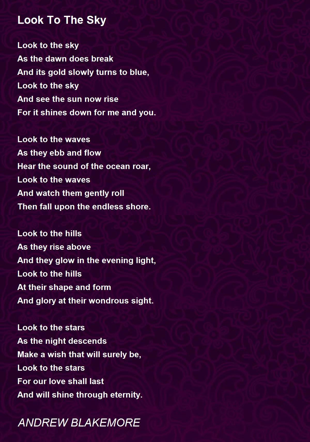 Look To The Sky Look To