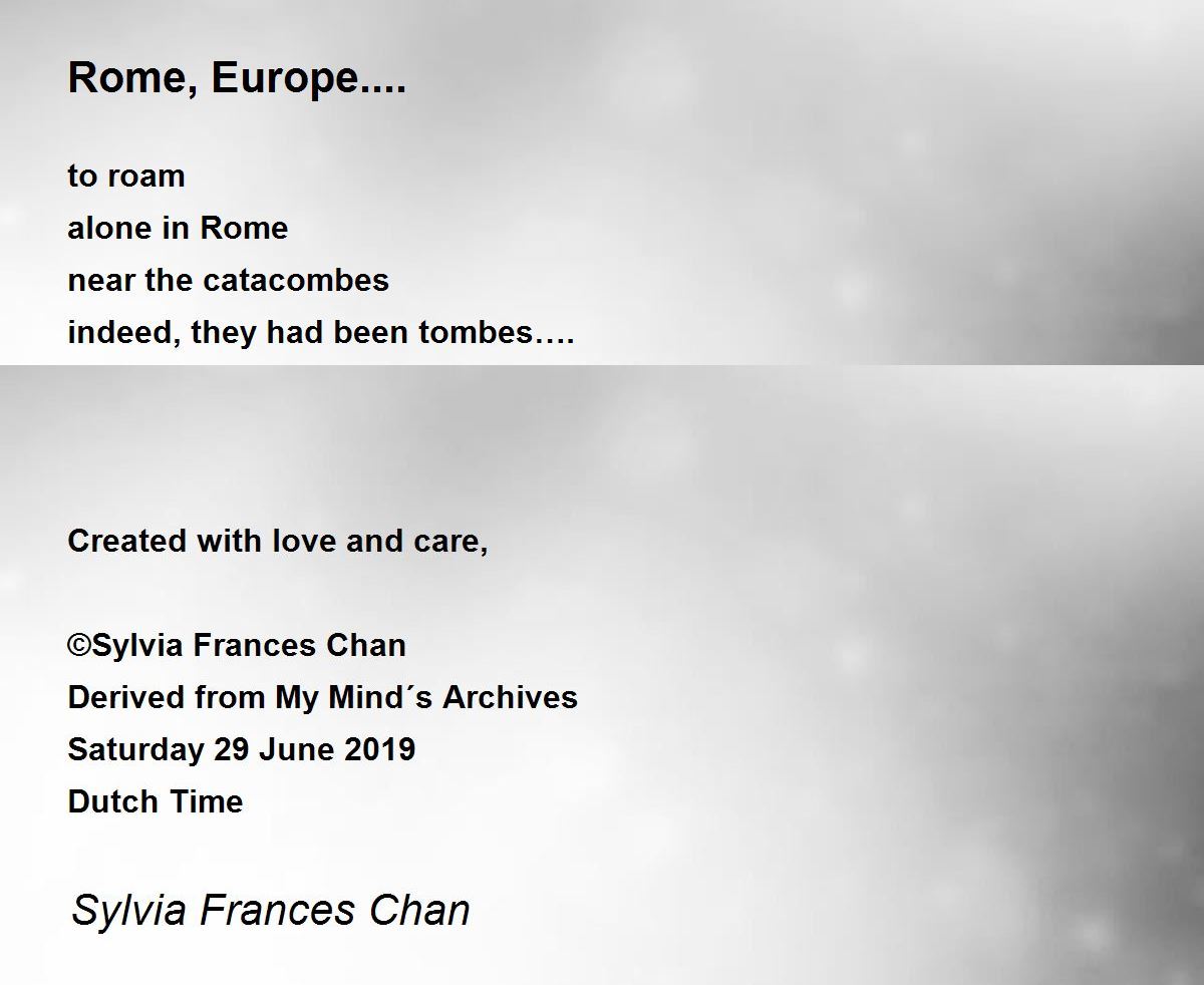 Rome-europe Poems - Poems For Rome-europe Poems - Poem Hunter