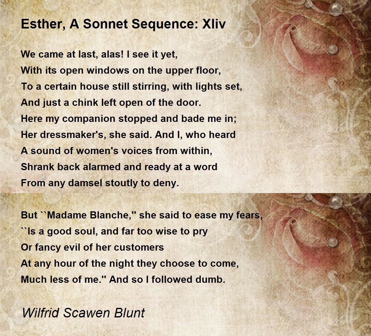 Esther, A Sequence Xliv by Wilfrid Scawen Blunt Esther, A