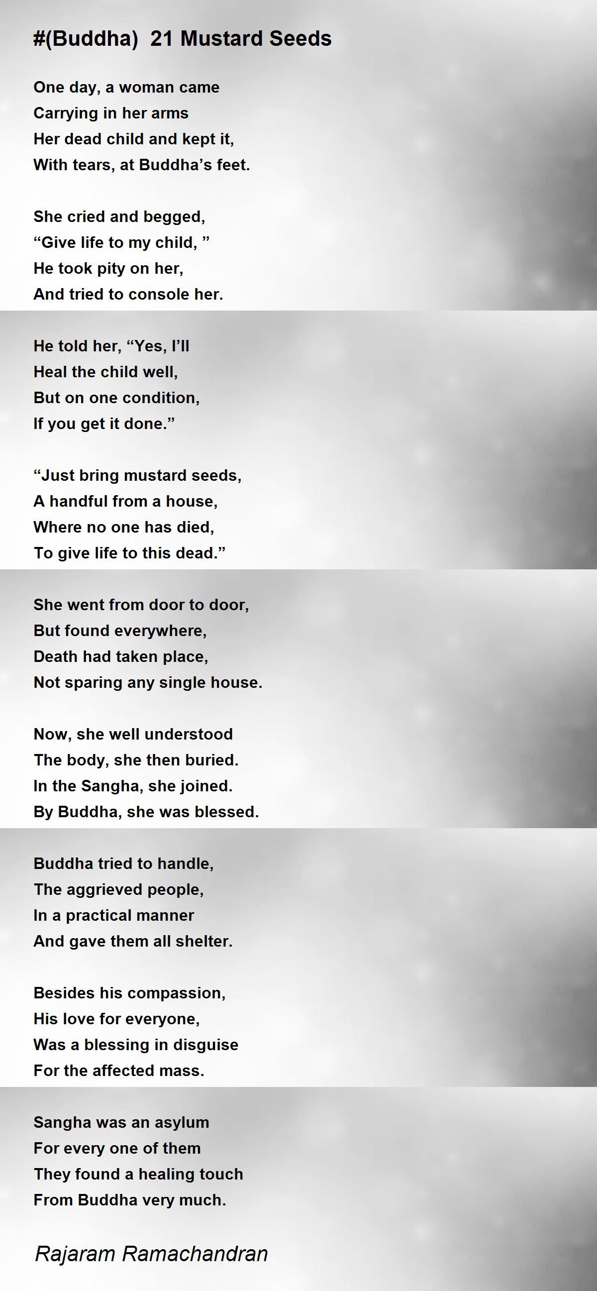 (Buddha) 21 Mustard Seeds by Rajaram Ramachandran (Buddha) 21