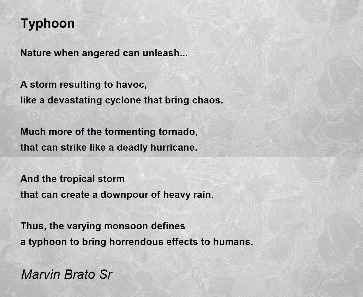 Typhoon Poem