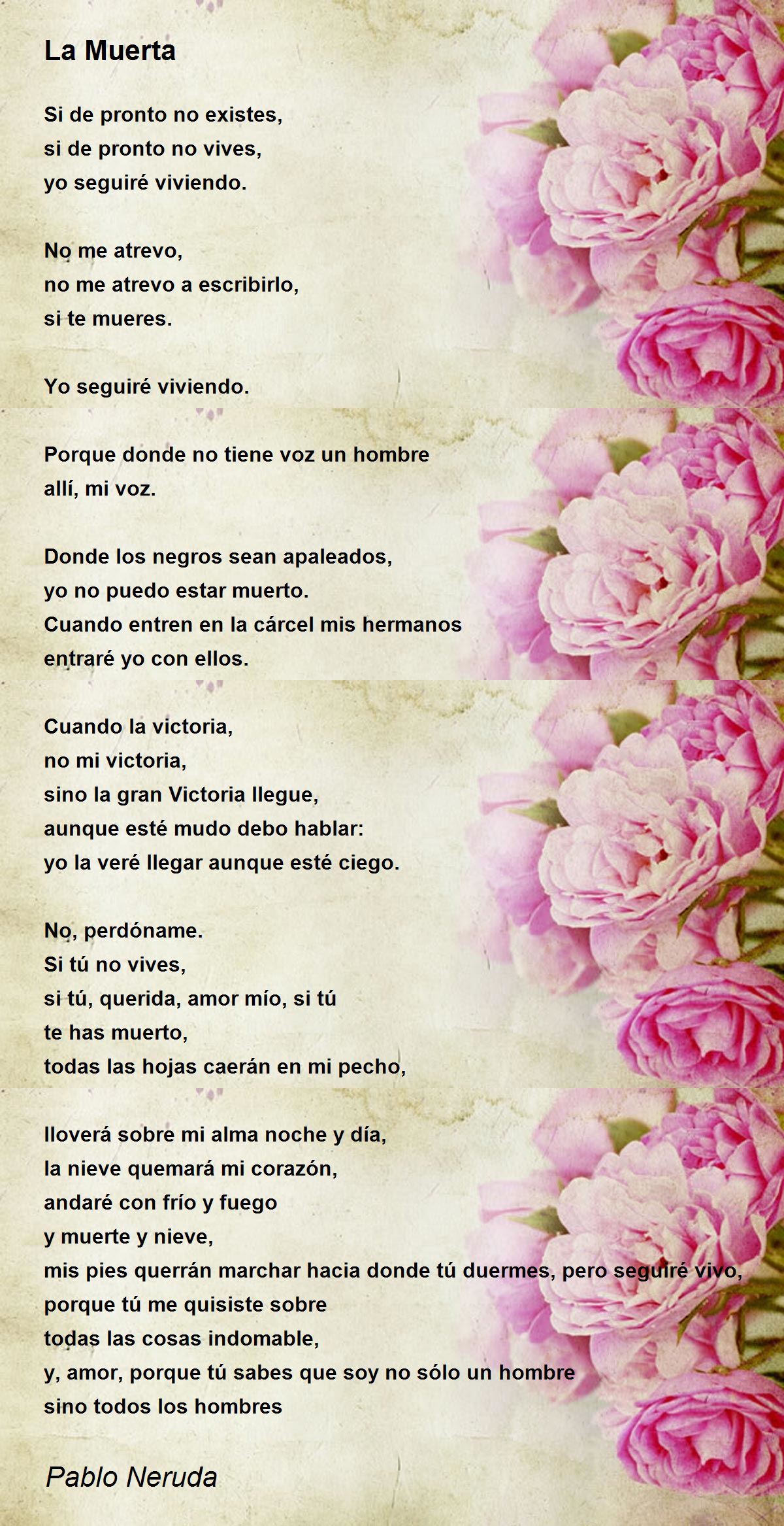 La Muerta by Pablo Neruda - La Muerta Poem