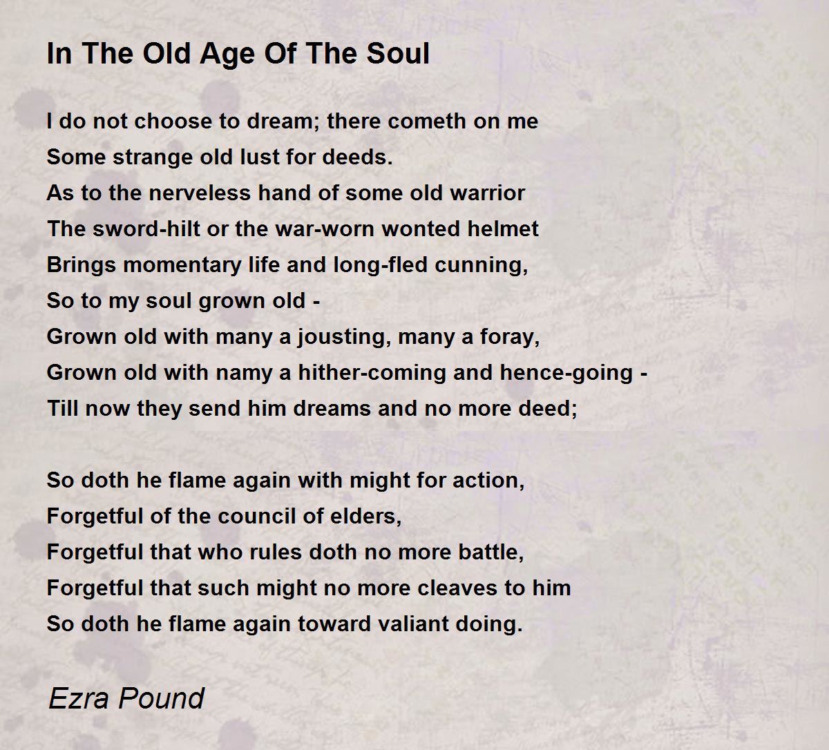 Old Age Poem 4