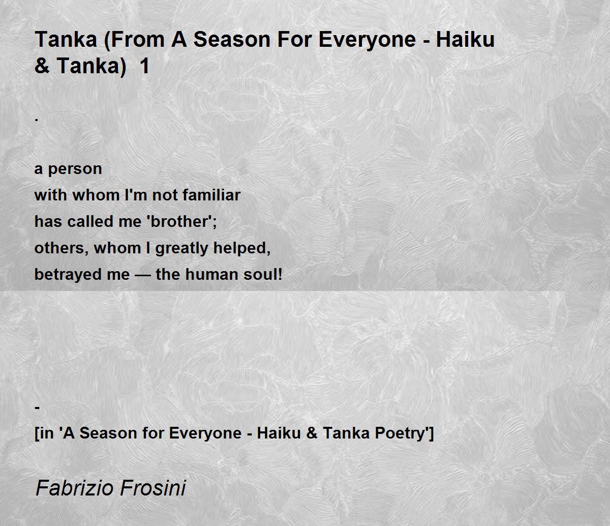 Tanka Tanka Poetry Form : Tanka Journal – SKNI
