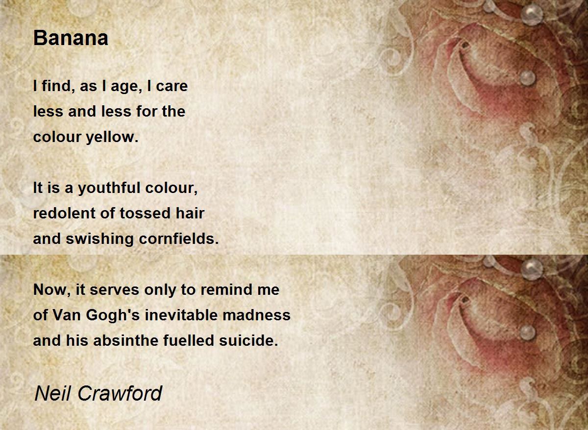 Banana by Neil Crawford Banana Poem