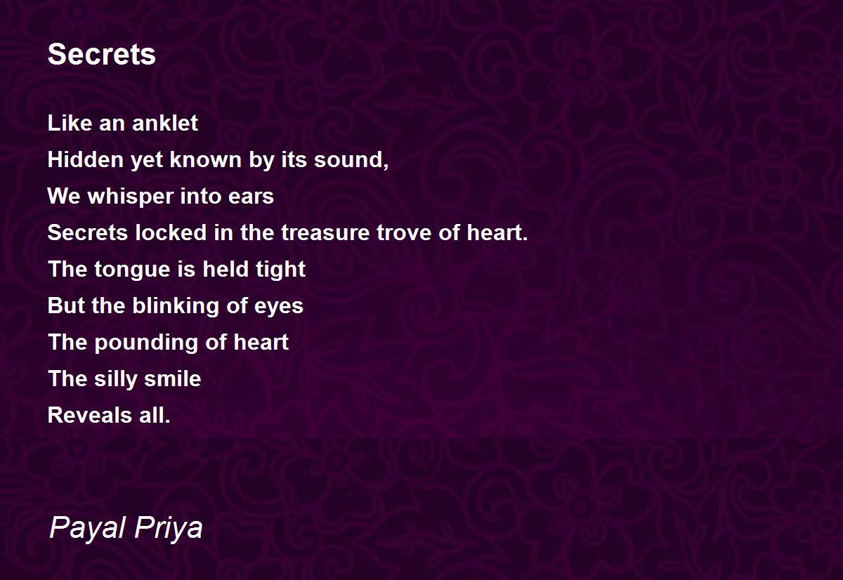 Secrets - Secrets Poem by Payal Priya