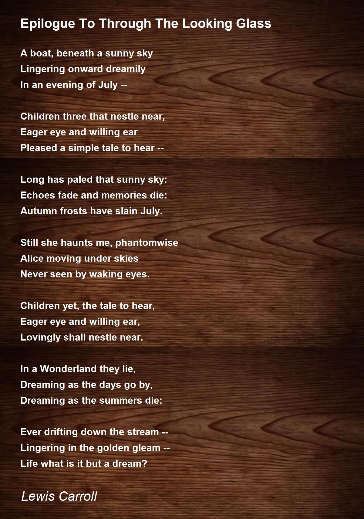 Epilogue To Through The Looking Glass - Epilogue To Through The Looking