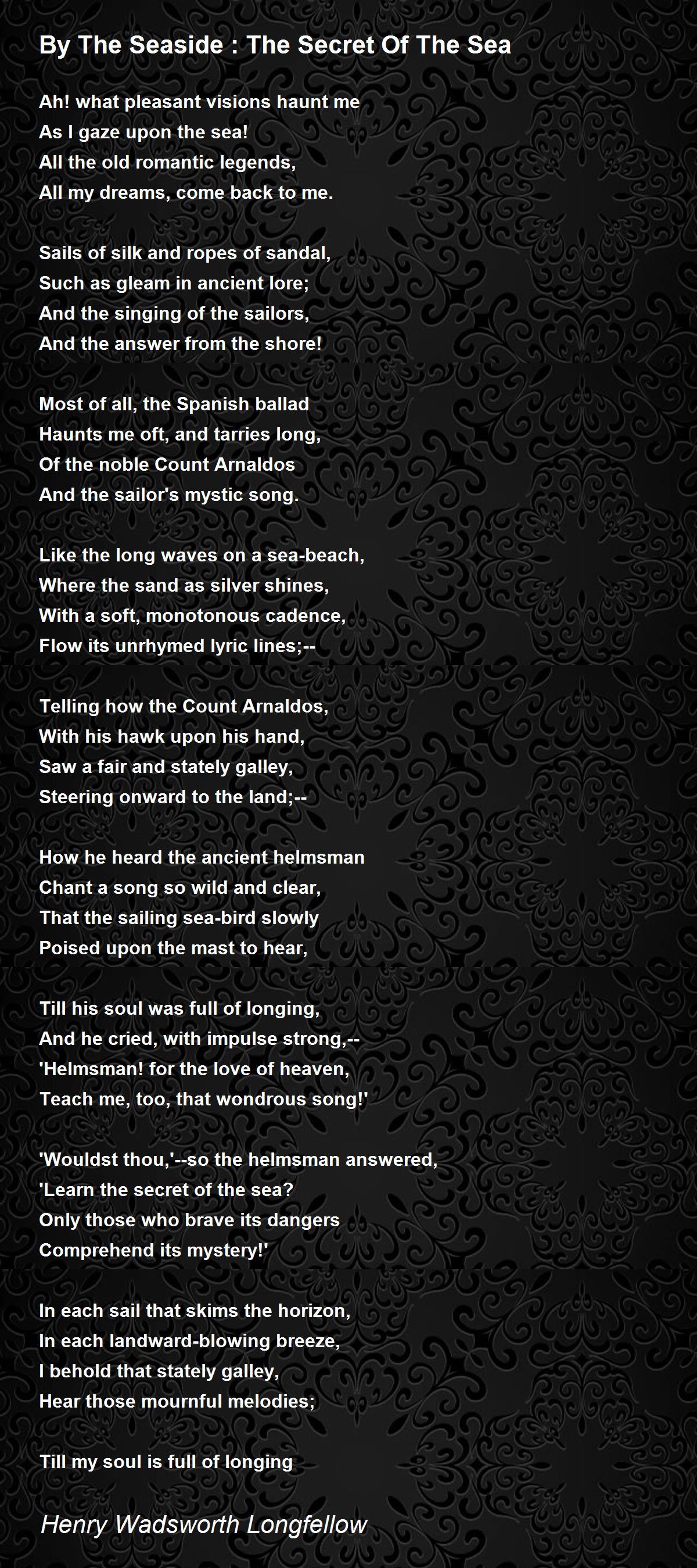 By The Seaside : The Secret Of The Sea Poem by Henry 