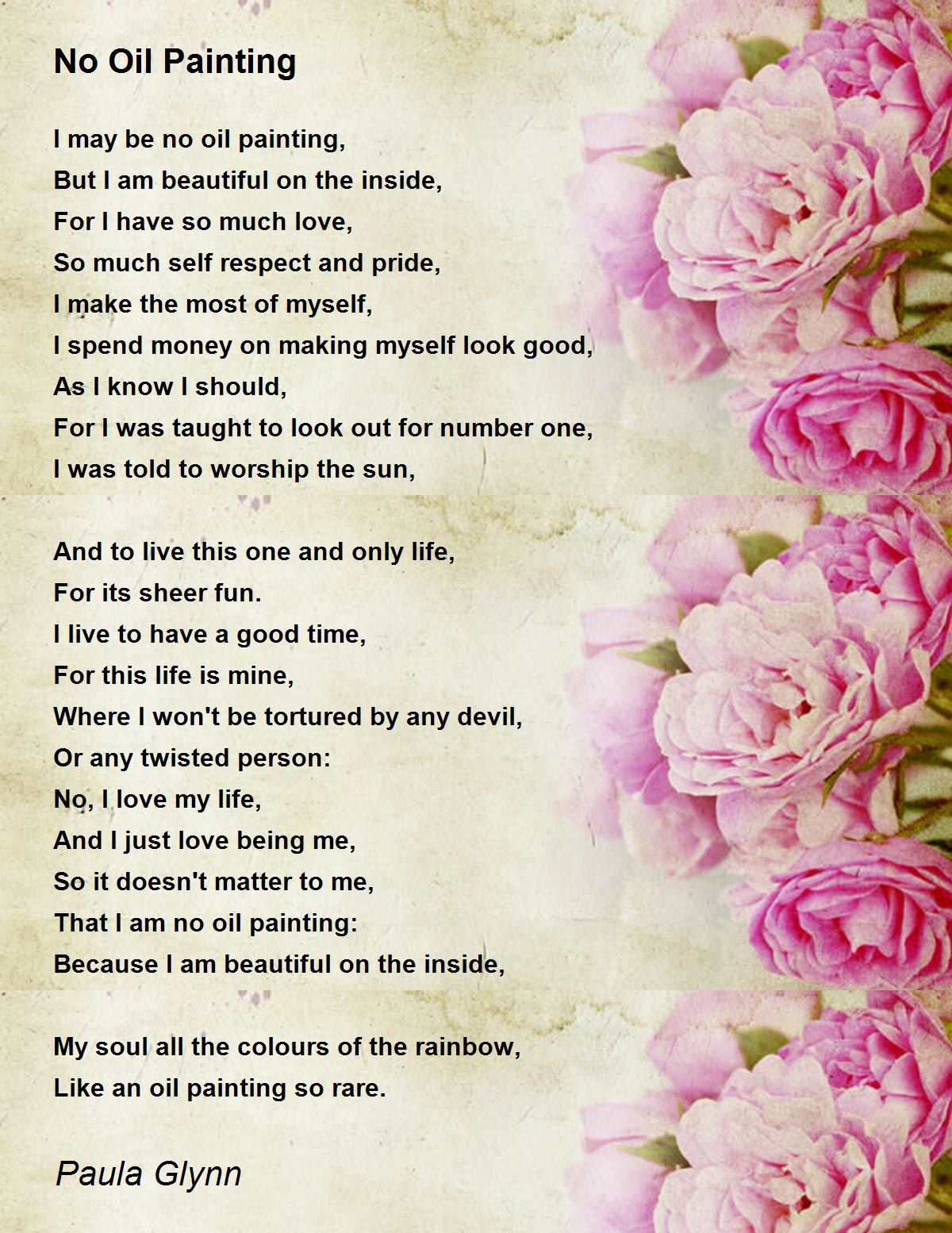 No Oil Painting by Paula Glynn No Oil Painting Poem