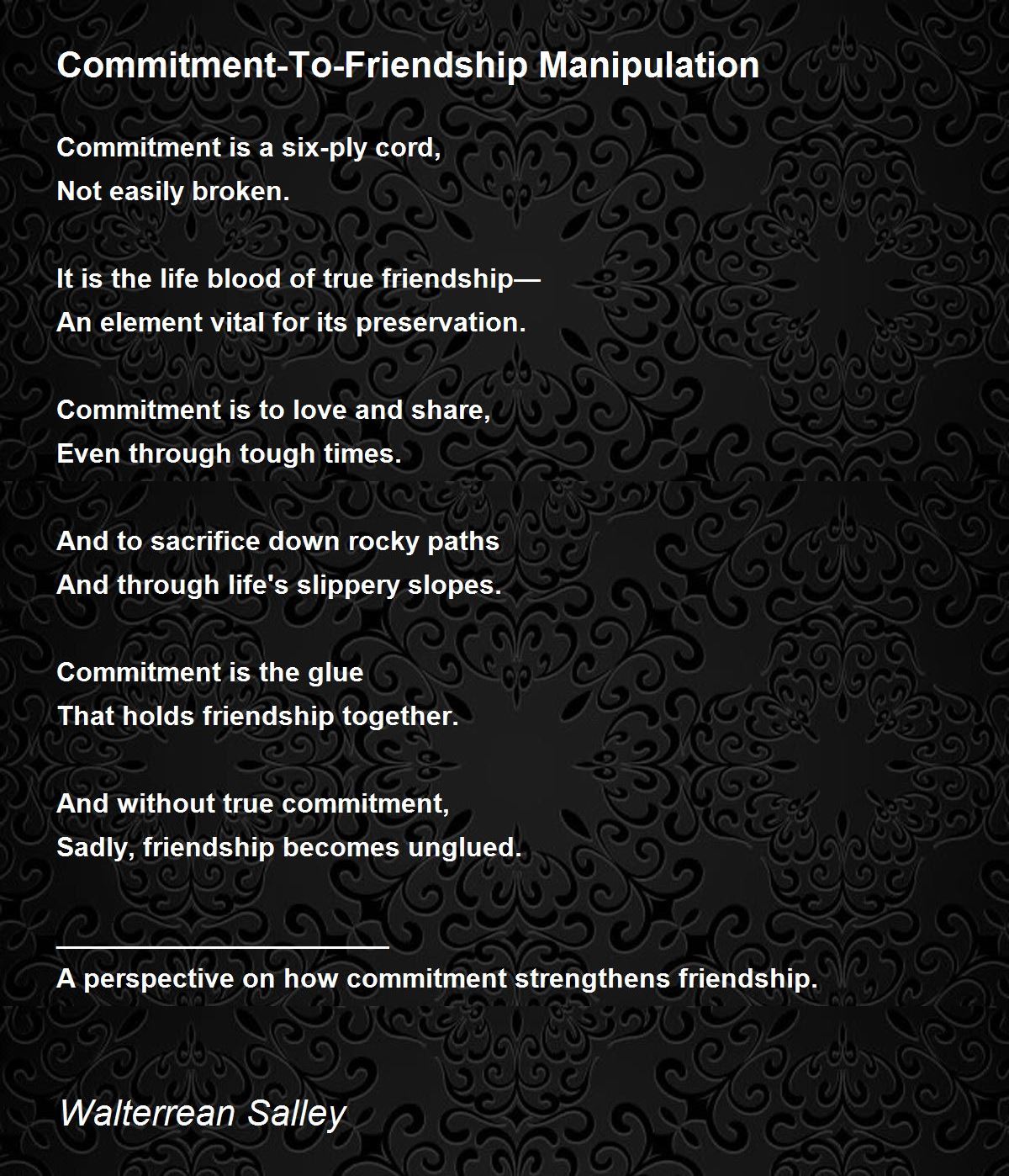 CommitmentToFriendship Manipulation CommitmentToFriendship