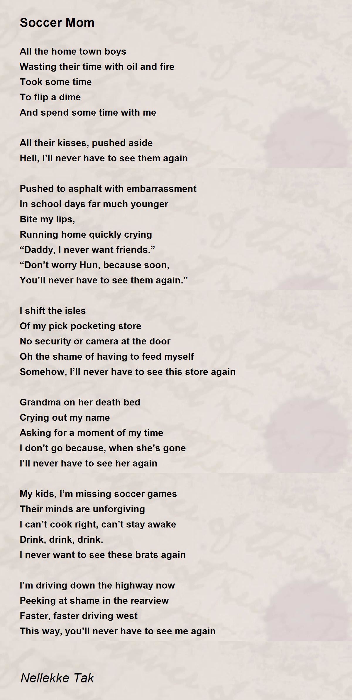 Soccer Mom - Soccer Mom Poem by Nellekke Tak