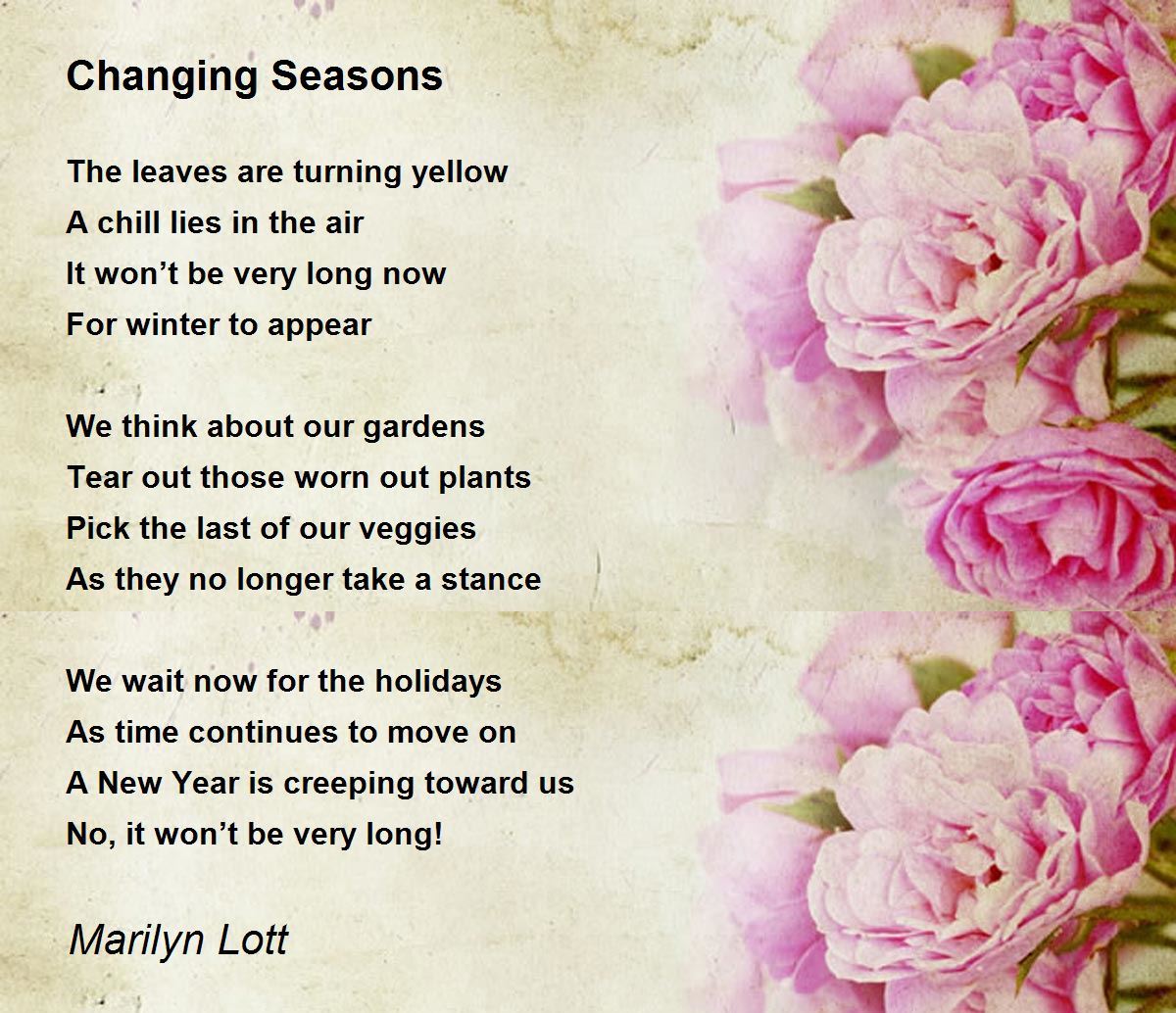 Changing Seasons Poem by Marilyn Lott Poem Hunter