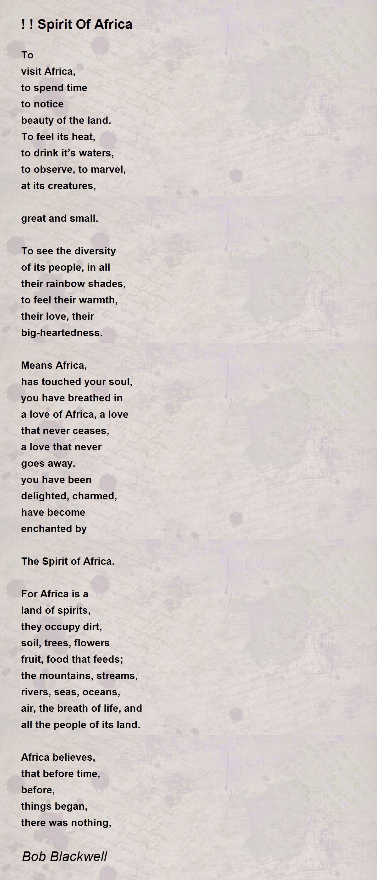 Congo Spirit Of Africa Lyrics at Charlie Mummery blog