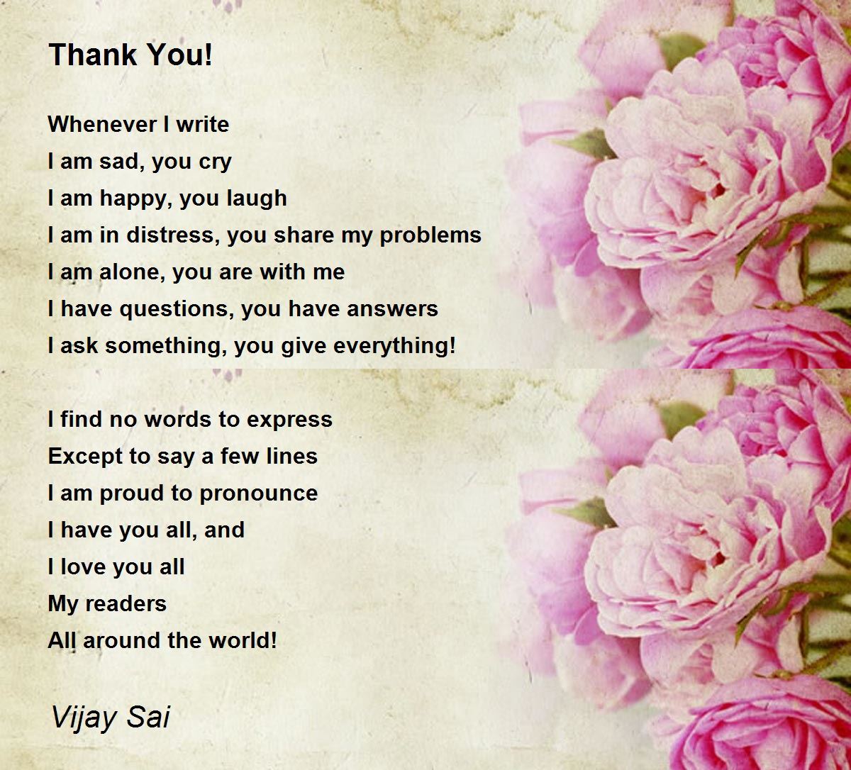A Thank You Poem