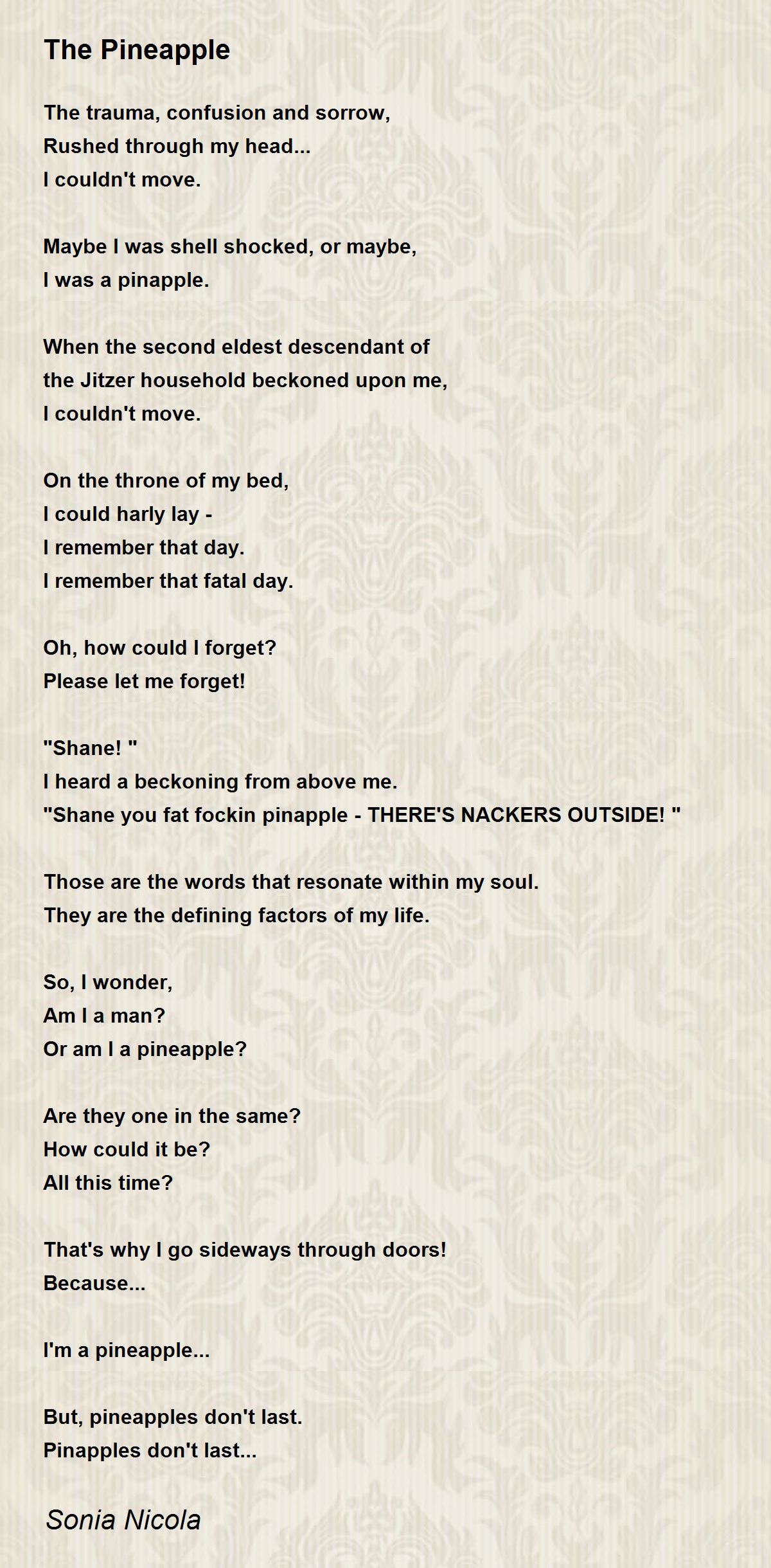 The Pineapple The Pineapple Poem by Sonia Nicola
