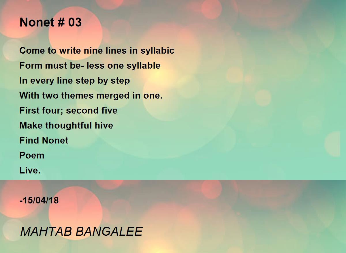 03 by MAHTAB BANGALEE 03 Poem