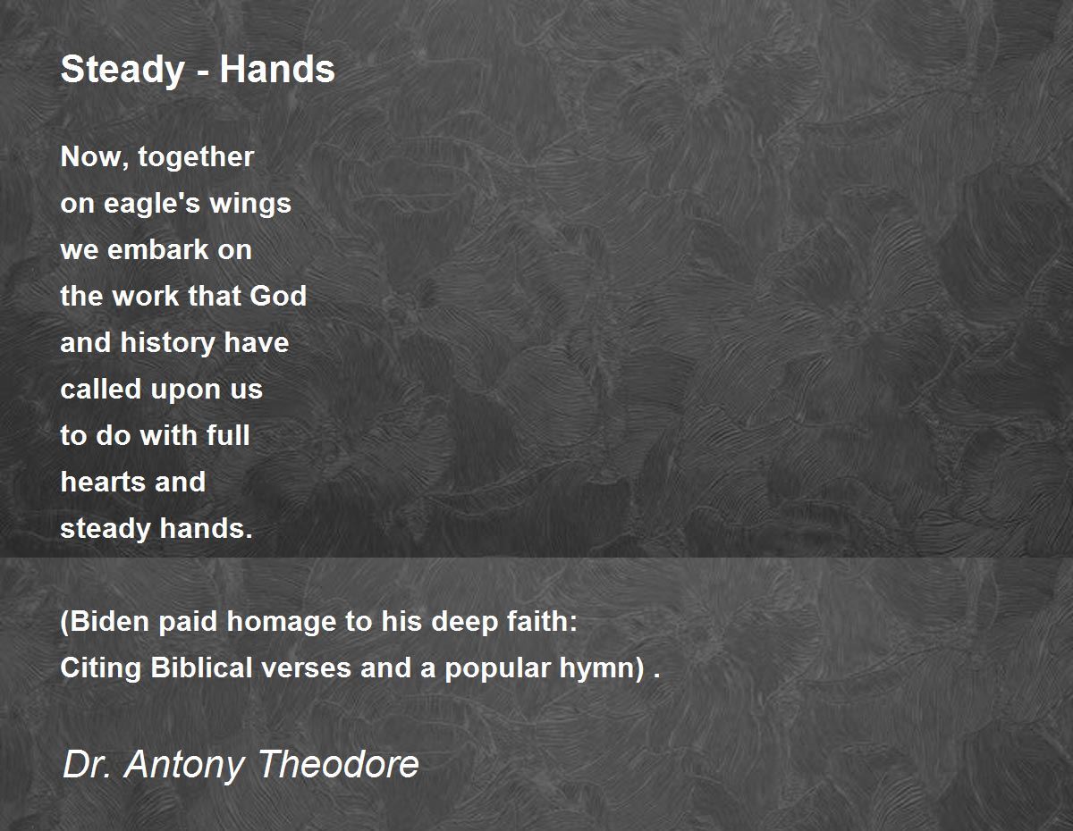 Steady Hands Steady Hands Poem by Dr. Antony Theodore