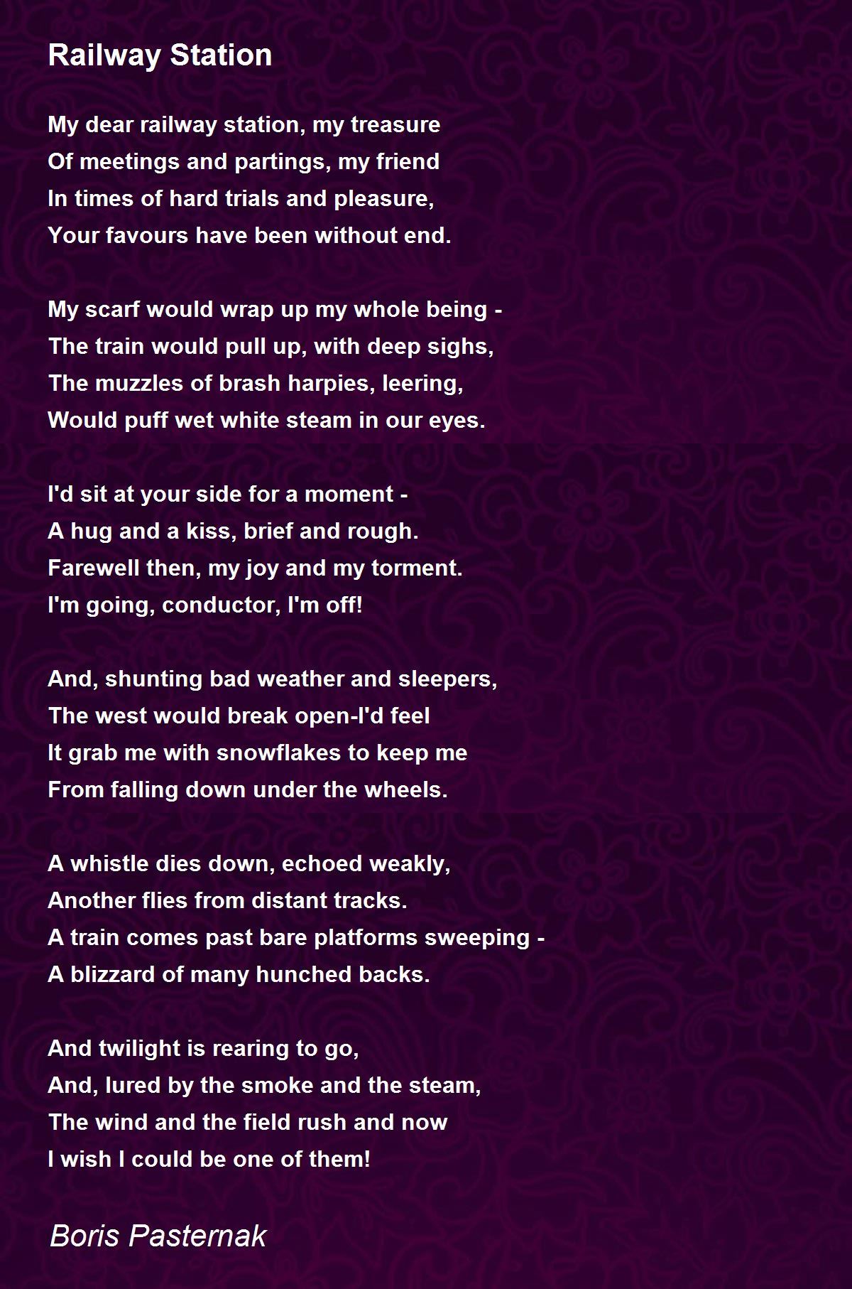 Railway Station Poem by Boris Pasternak - Poem Hunter