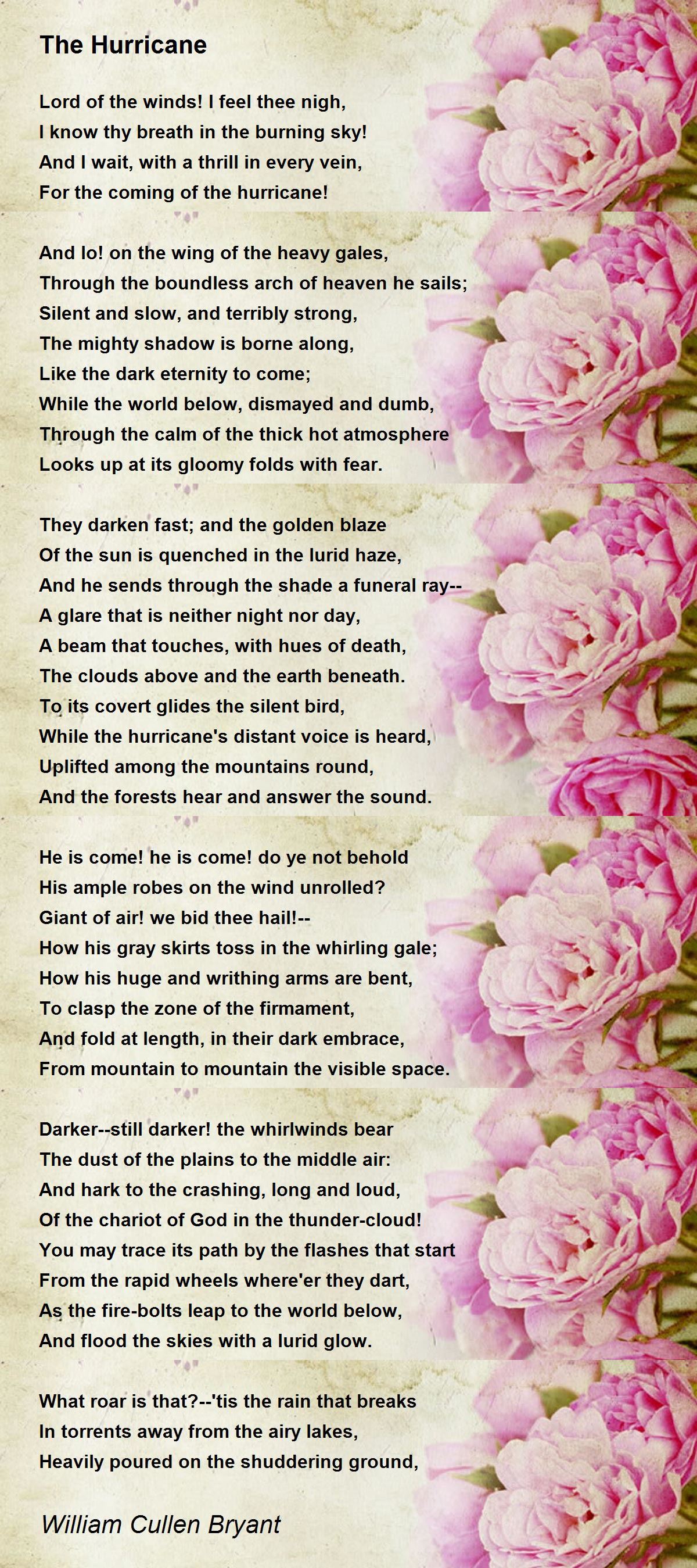 The Hurricane Poem by William Cullen Bryant - Poem Hunter