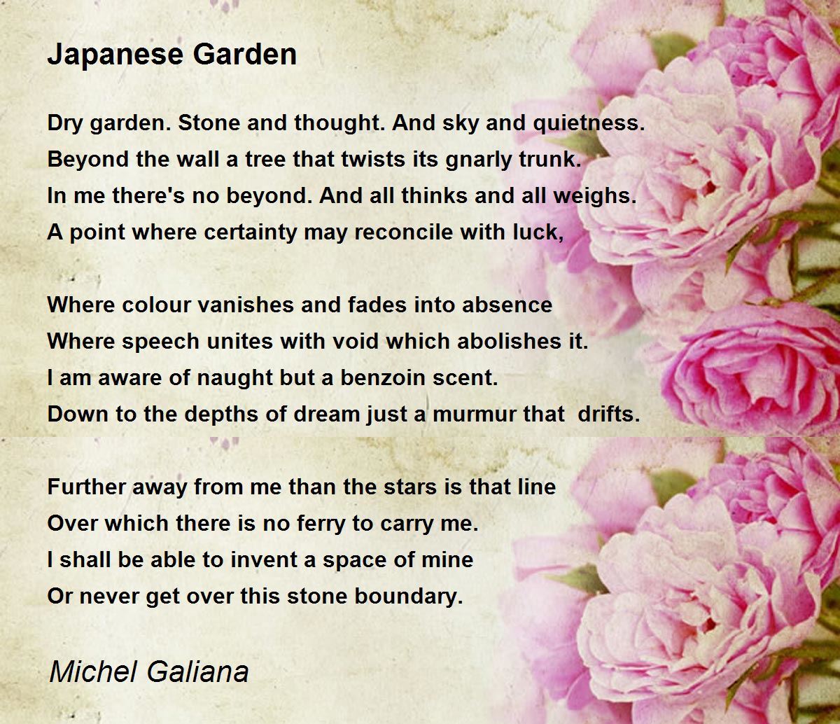 Japanese Garden Japanese Garden Poem by Michel Galiana