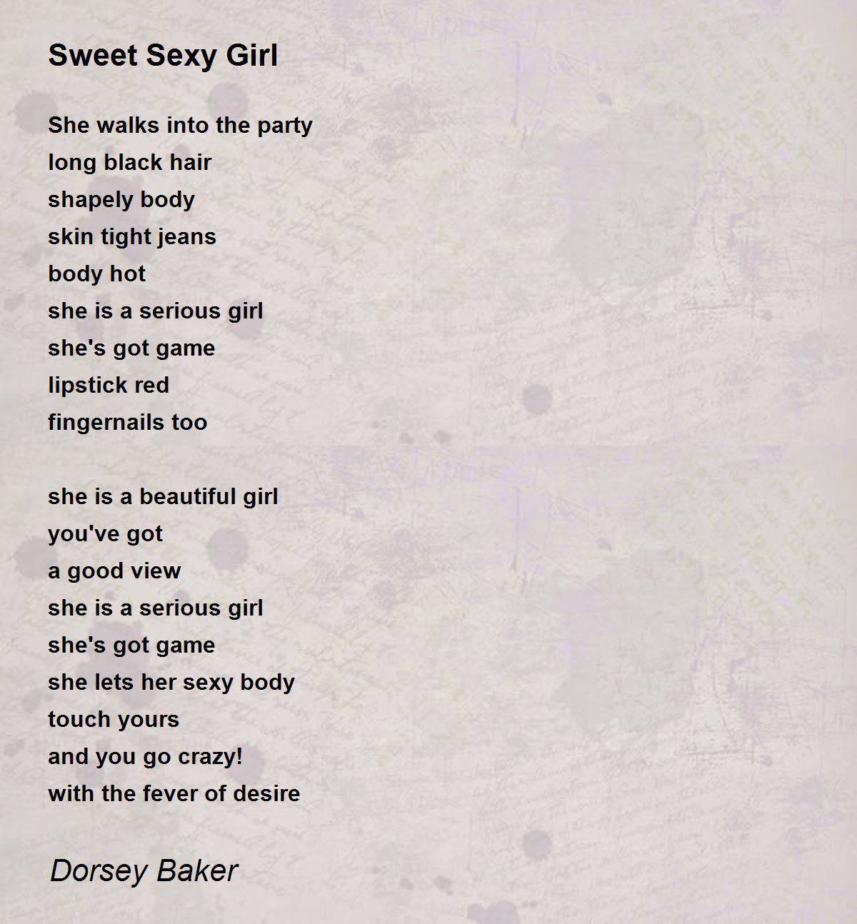 Sexy Lady Poem