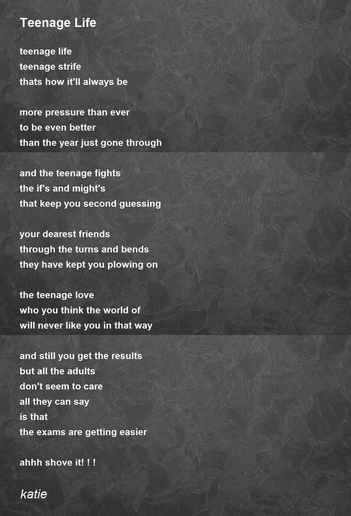 Poem By Teen 17