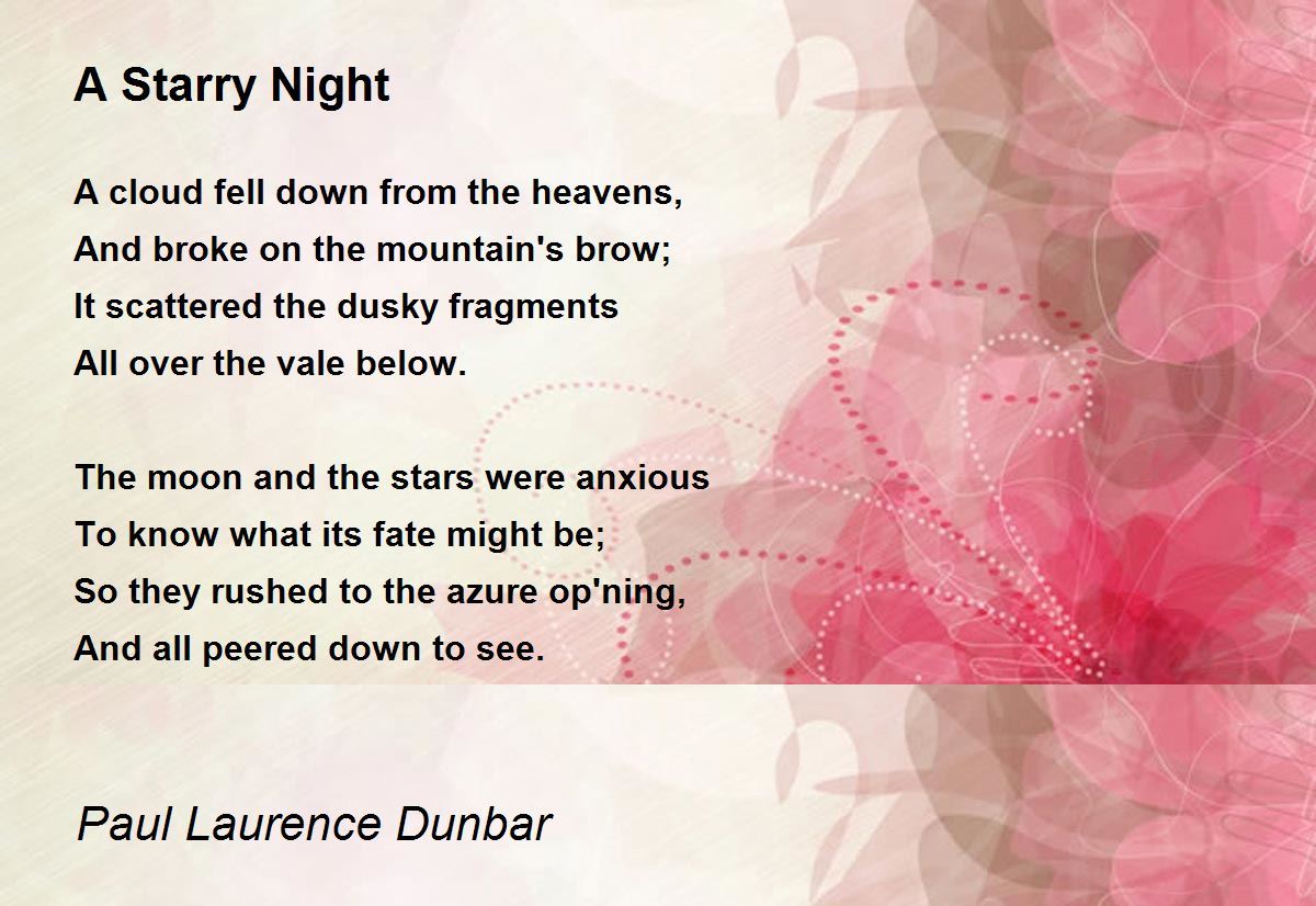 night tumblr quotes Poem A by Laurence Starry  Dunbar  Night Poem Paul Hunter