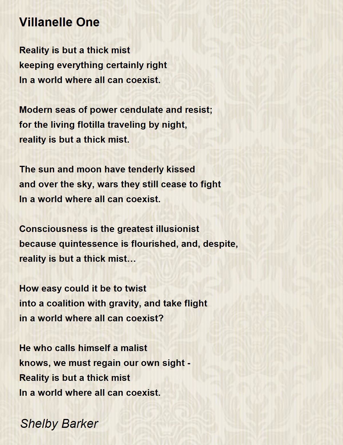 Villanelle Poems - Poems For Villanelle Poems - Poem Hunter