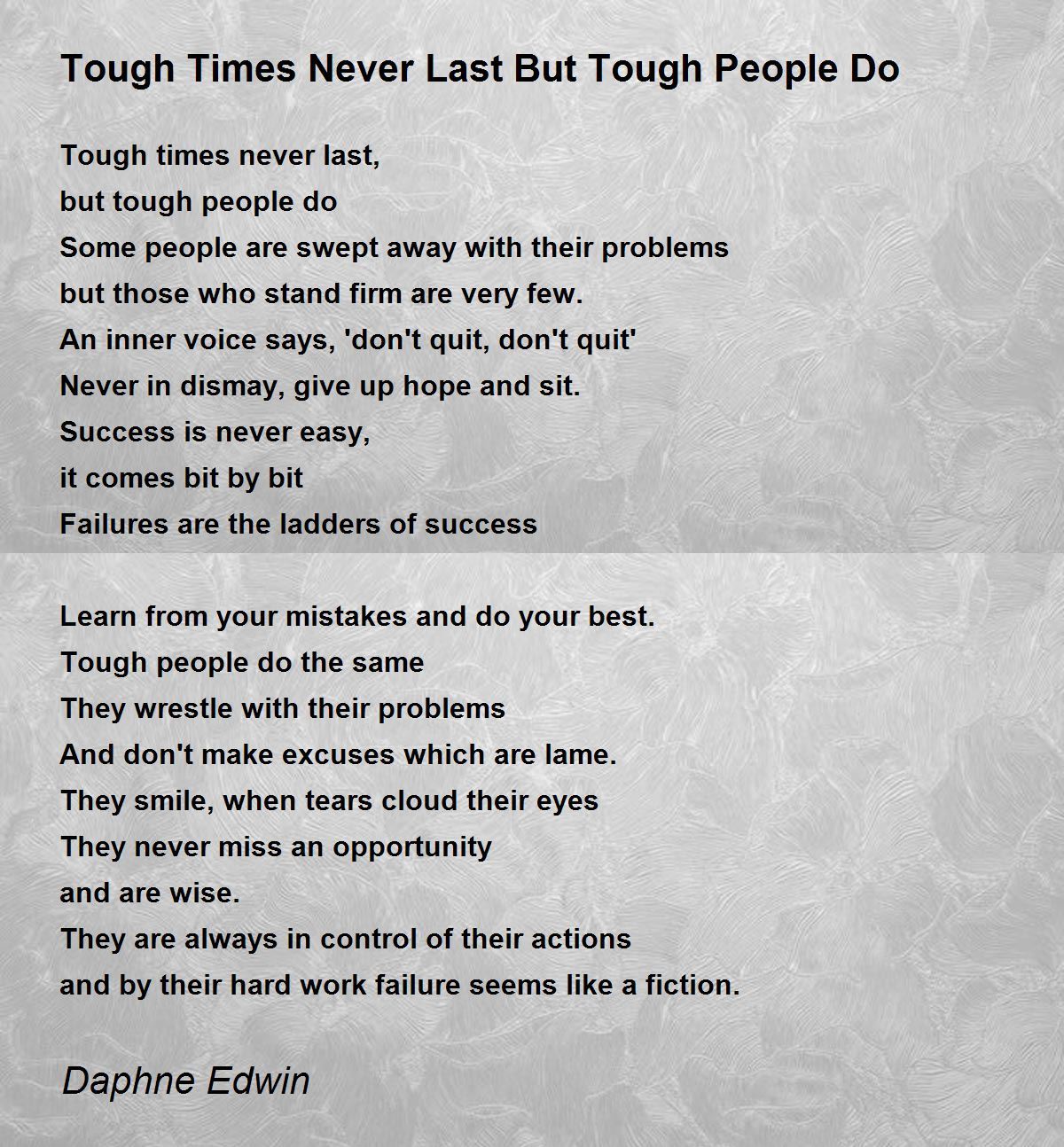 When Times Get Hard Poem dekaloguczuc