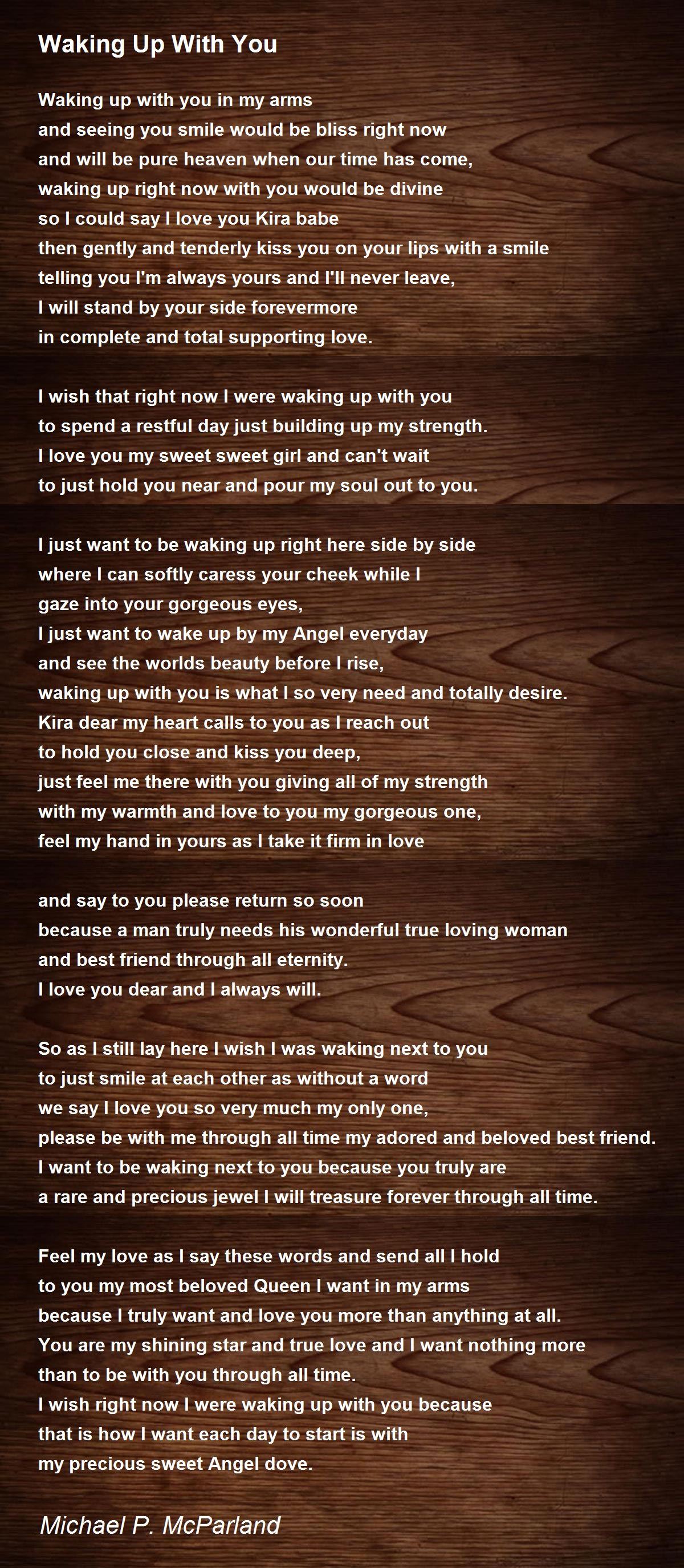 Waking Up With You Waking Up With You Poem by Michael P. McParland