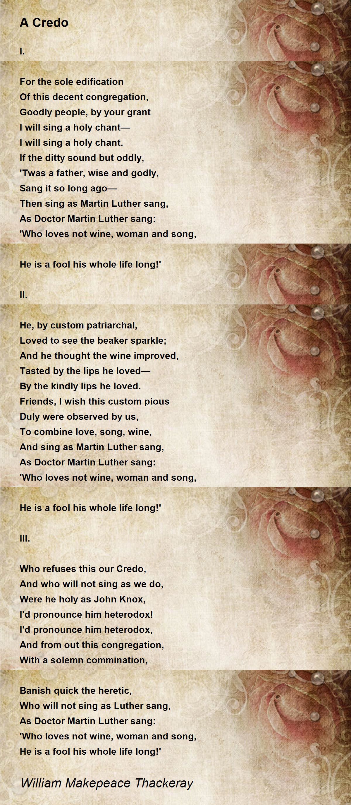 Personal credo examples for students image