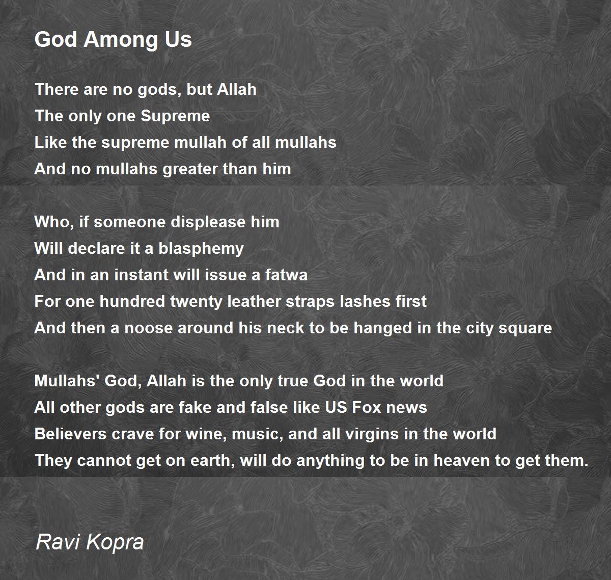 God Among Us God Among Us Poem by Ravi Kopra