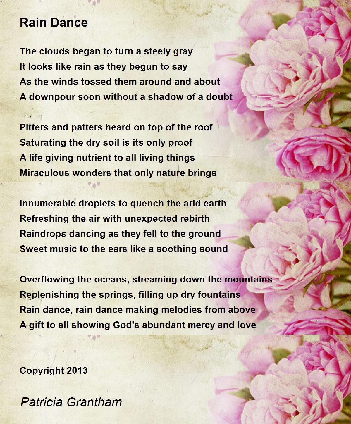 Rain Dance Poem by Patricia Grantham - Poem Hunter