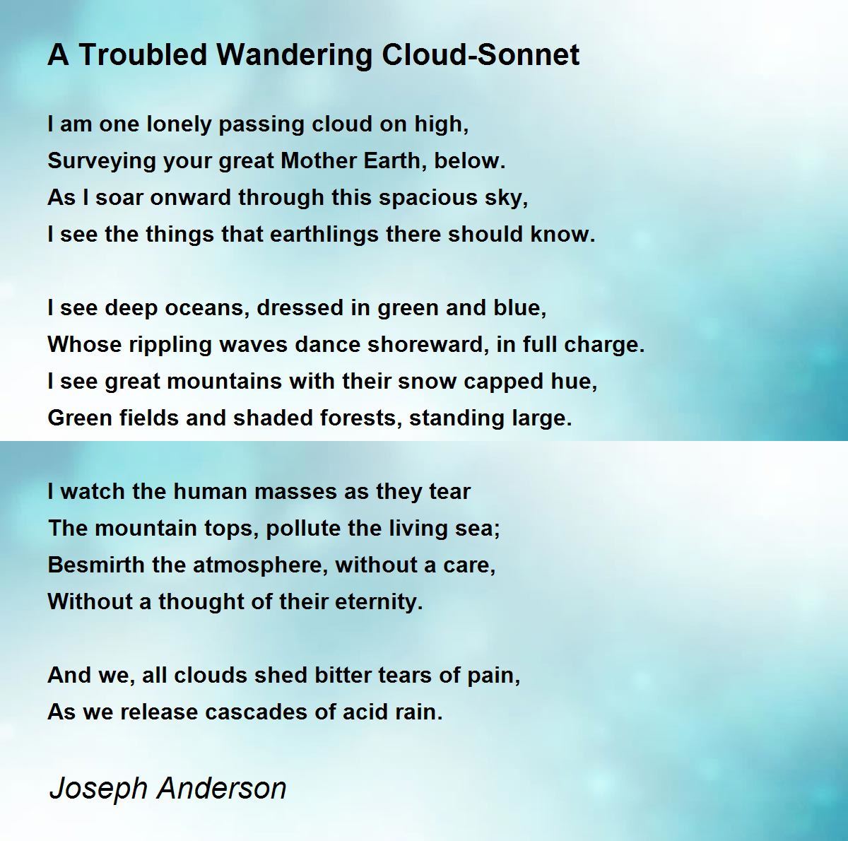 wandering cloud poem