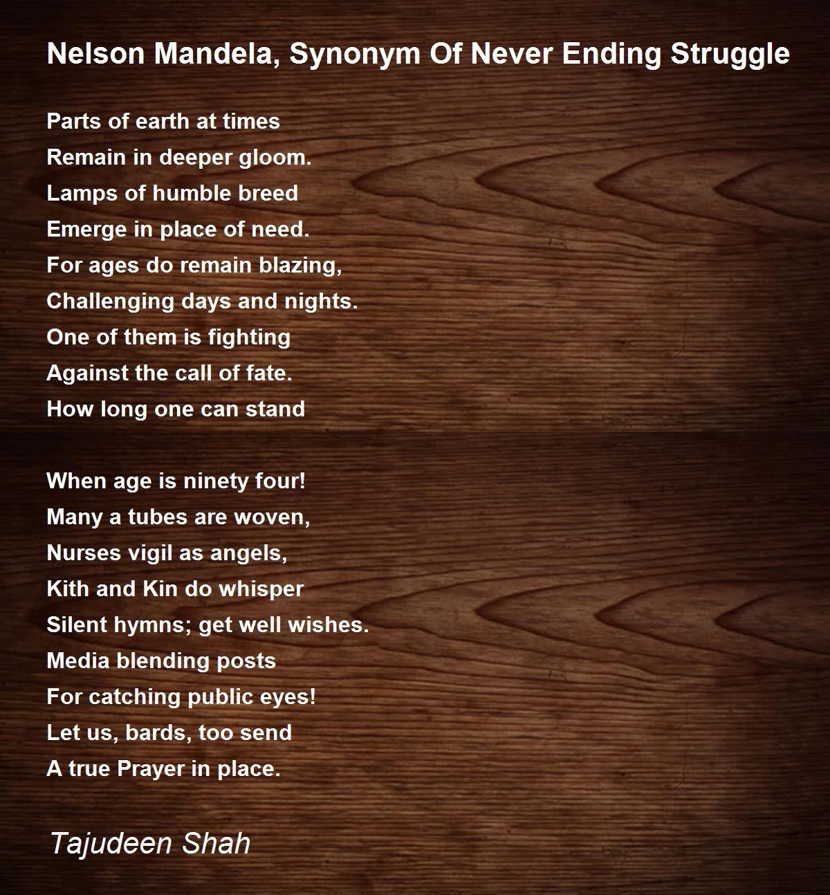 Nelson Mandela, Synonym Of Never Ending Struggle Nelson Mandela