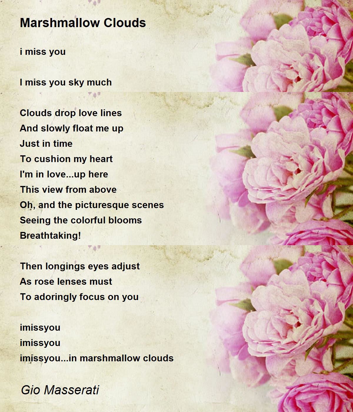 Marshmallow Clouds Marshmallow Clouds Poem by Gio Masserati