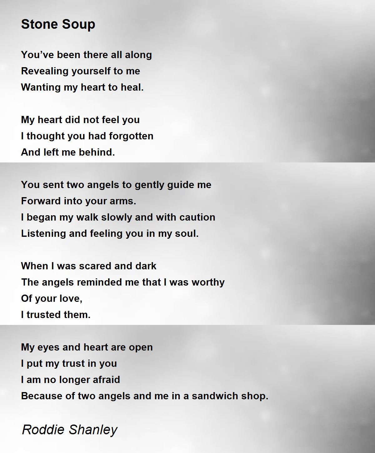 Stone Soup Stone Soup Poem by Roddie Shanley