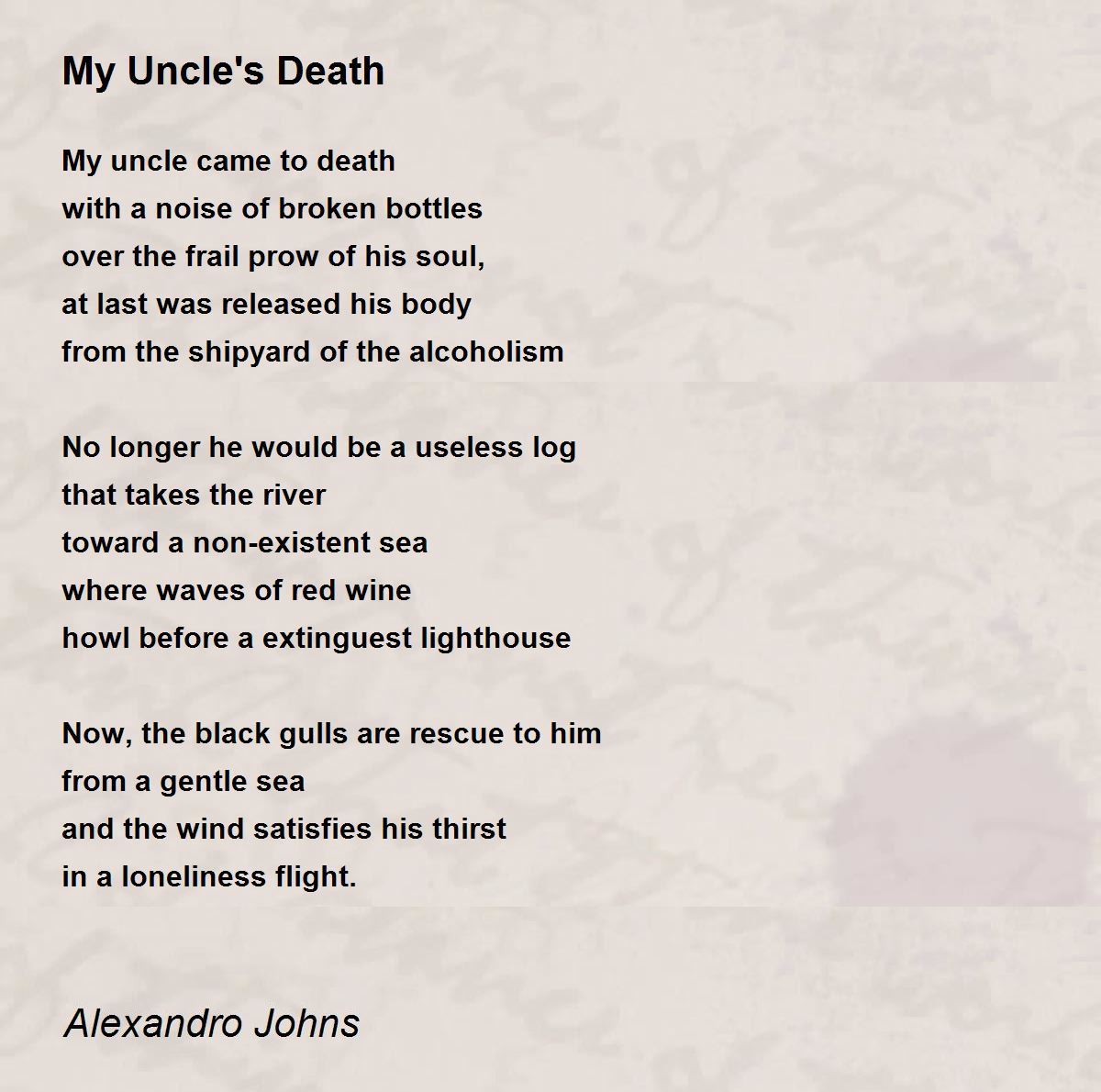 death of my uncle essay