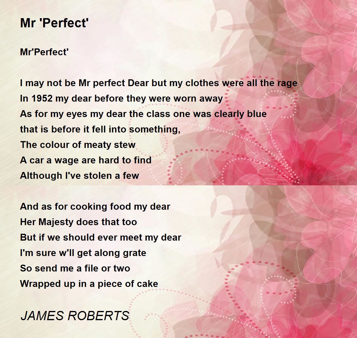 Mr 'Perfect' Download. perfect poems. 