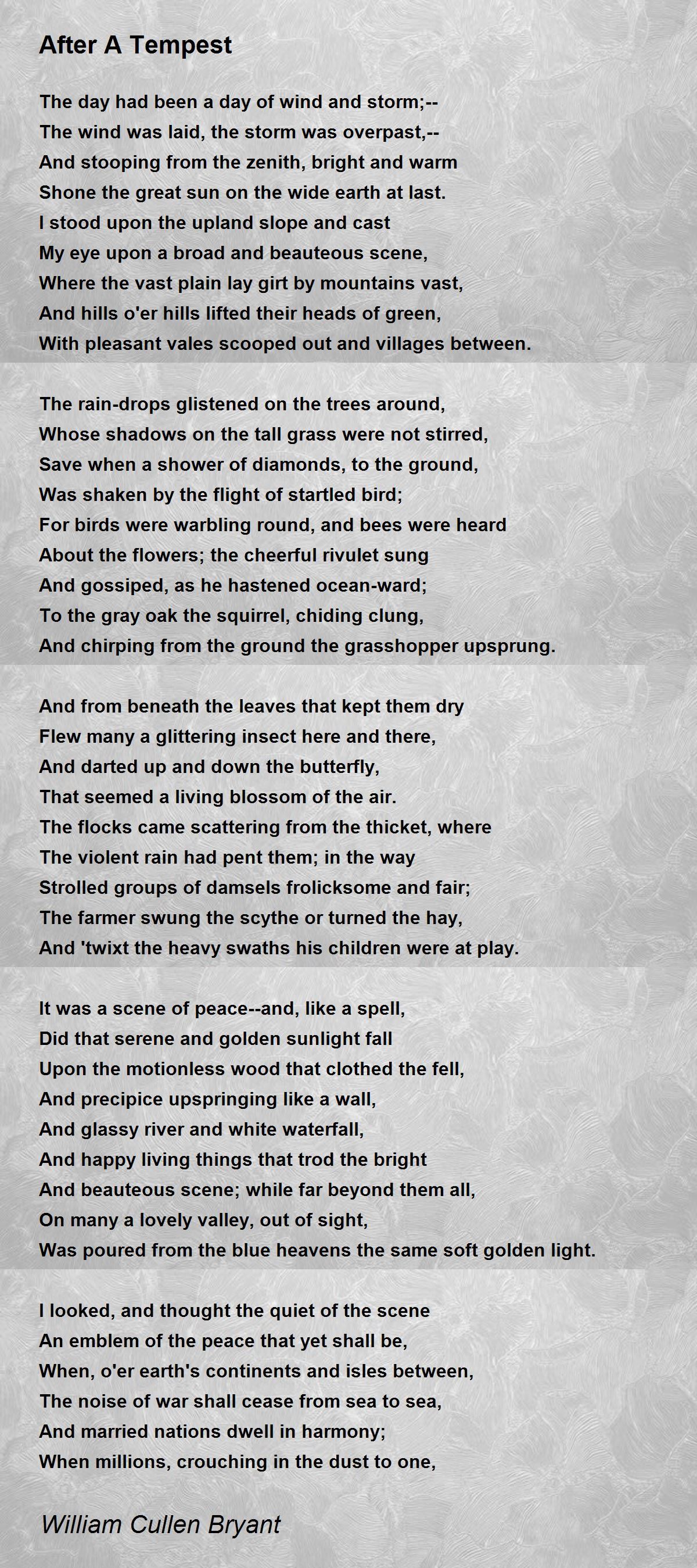 After A Tempest After A Tempest Poem by William Cullen Bryant