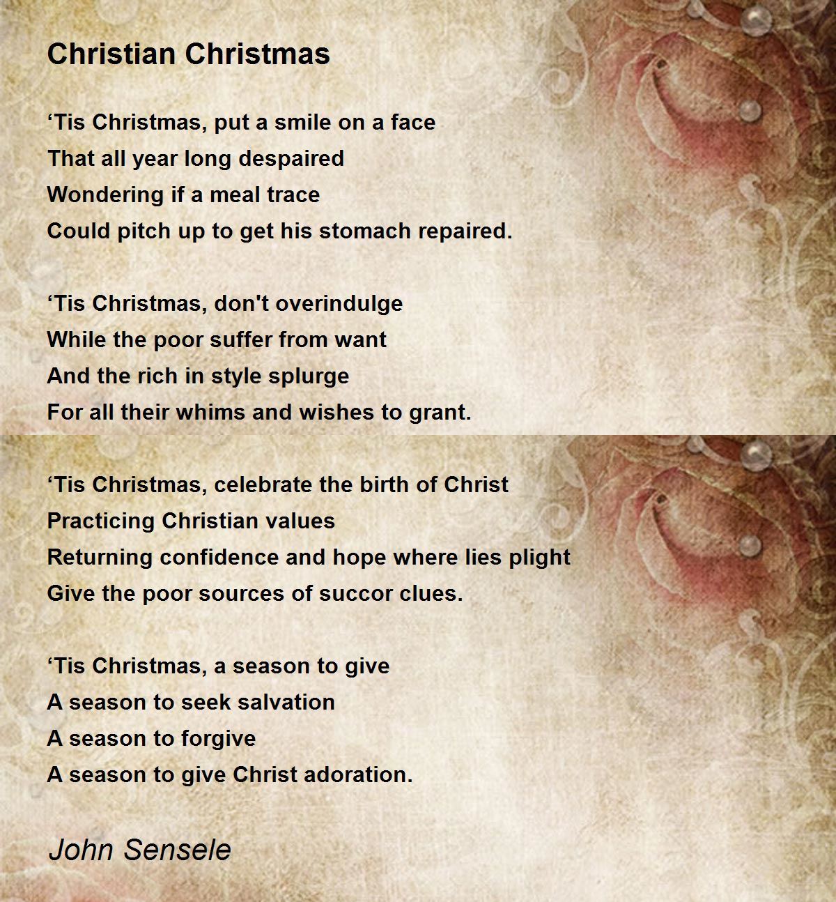 Christian Poems For Christmas